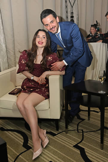 Певица Виктория Дайнеко и ее жених Беркели Овезов на pre-party русской музыкальной премии телеканала RuTV