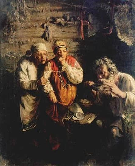 Григорий Мясоедов. «Знахарь» («У колдуна»), 1860