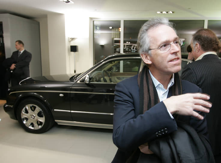 Дерк Сауэр на презентации нового Bentley. 2005 год