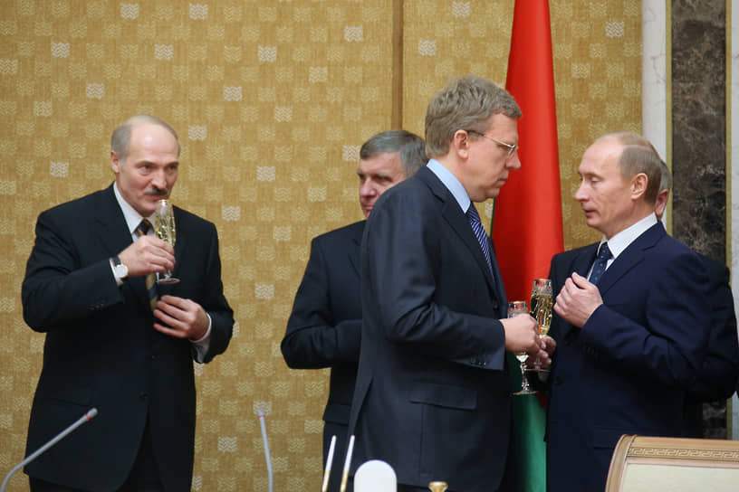 С президентами РФ и Белоруссии Владимиром Путиным и Александром Лукашенко на заседании Высшего госсовета Союзного государства в Минске, 2007 год