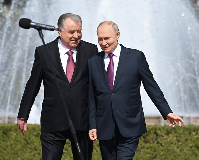 Президенты России и Таджикистана 