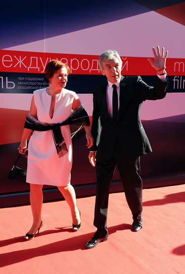 Юрий Николаев с супругой Элеонорой на церемонии открытия ММКФ в кинотеатре «Октябрь», 2012 год 