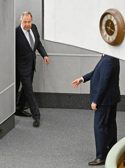 Во время визита главы МИД Сергея Лаврова в Госдуму время пролетало незаметно 