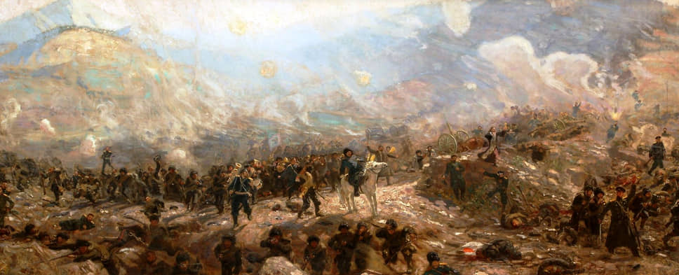 Картина Ю. И. Репина «Тюренчен. В славной смерти вечная жизнь», посвященная Тюренченскому бою 