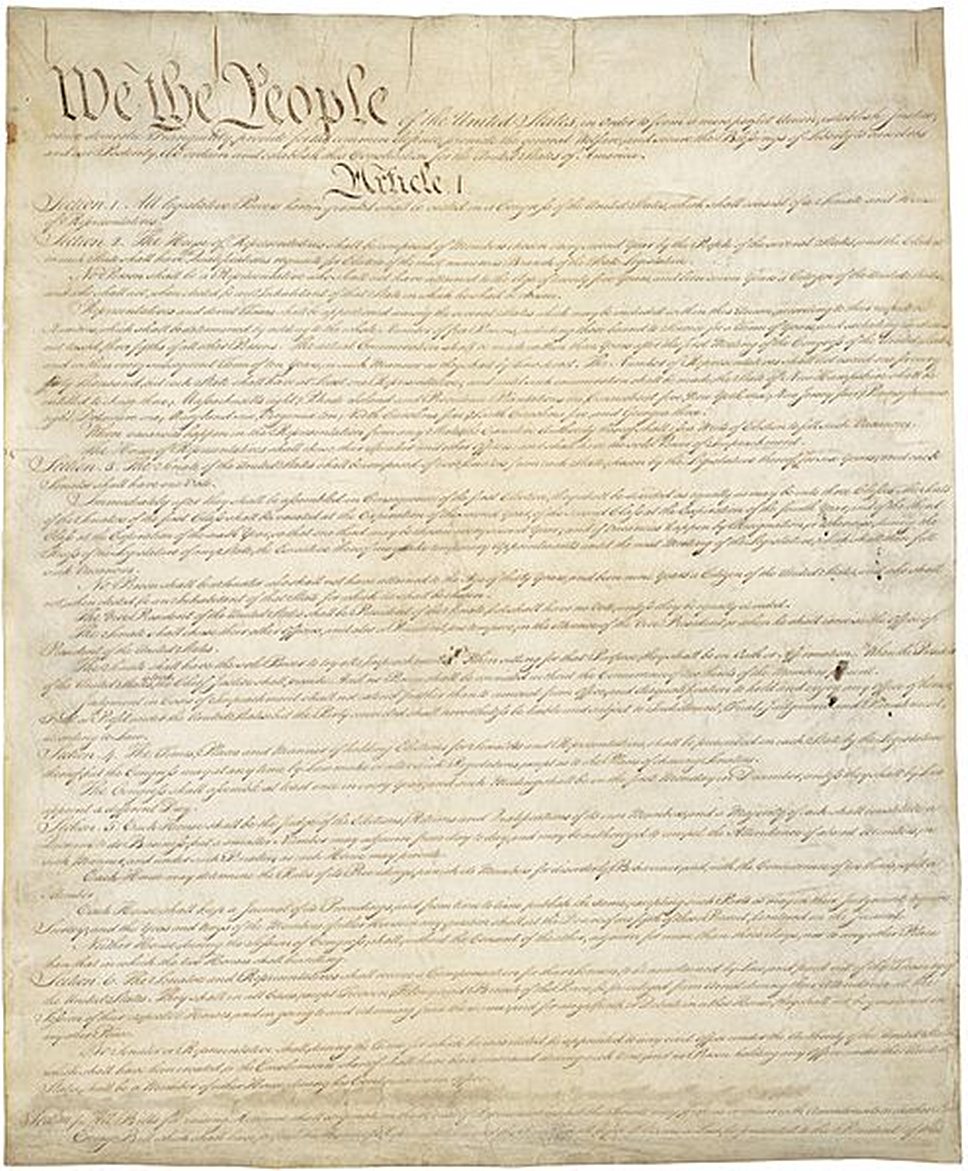 1787 год. Принята конституция США