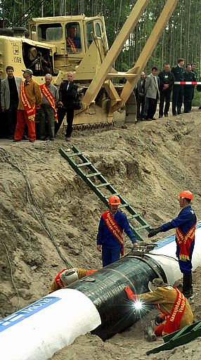 Строительство газопровода Россия - Финляндия