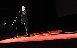 Председатель Союза кинематографистов России, кинорежиссер Никита Михалков на премьере своего фильма "Утомленные солнцем 2: Цитадель". Премьера состоялась в кинотеатре "Октябрь" 