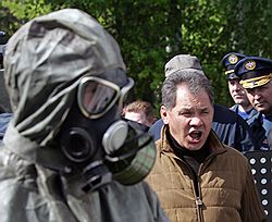 Министр России по делам гражданской обороны, чрезвычайным ситуациям и ликвидации последствий стихийных бедствий Сергей Шойгу  