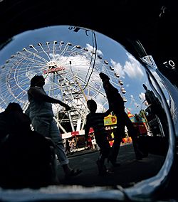 Колесо обозрения на территории Всероссийского выставочного центра (ВВЦ) в Москве 