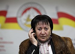 Кандидат в президенты Южной Осетии Алла Джиоева  