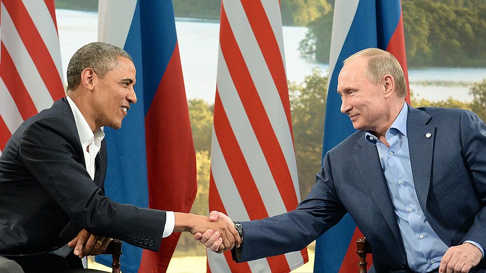  Президент Соединенных Штатов Америки (США) Барак Обама и президент России Владимир Путин 