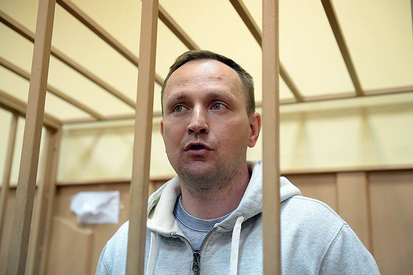 Бывший глава управления экономической безопасности и противодействию коррупции МВД (ГУЭБиПК) Денис Сугробов на заседании Басманного суда