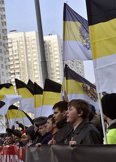 Массовая акция "Русский марш" прошла в Люблино