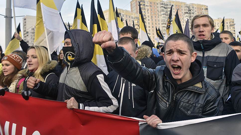 Массовая акция "Русский марш" прошла в Люблино