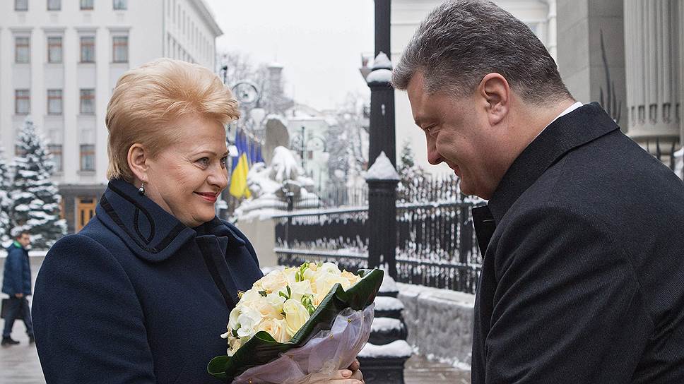 Президент Литвы Даля Грибаускайте пообещала украинскому коллеге Петру Порошенко «конкретную» военную помощь 