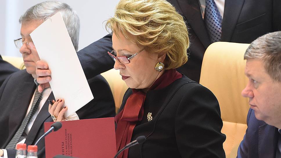 Валентина Матвиенко сказала за Кремль