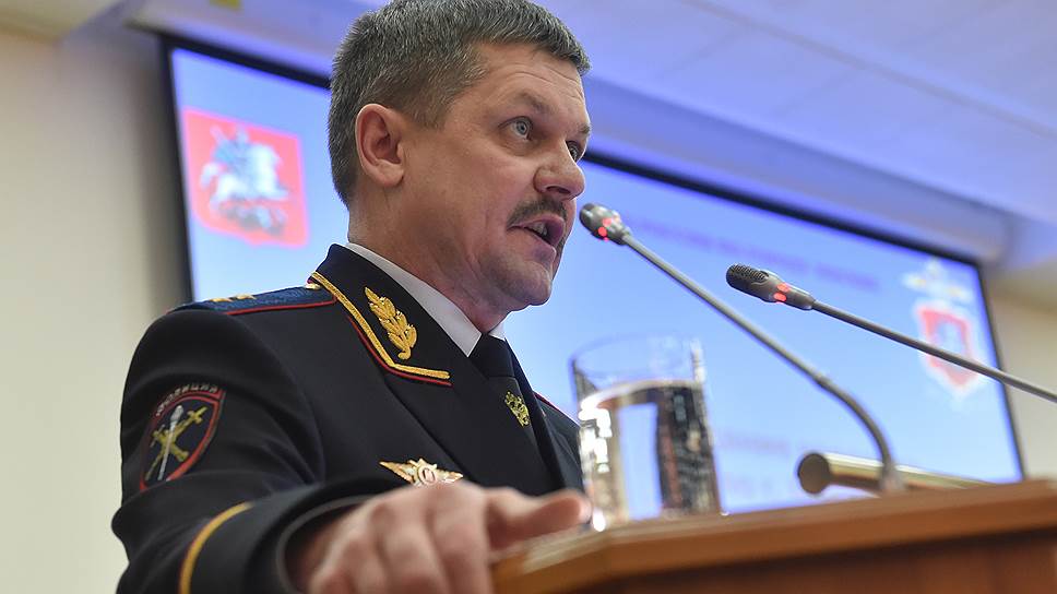 Расширенное заседание коллегии ГУ МВД России по Москве по вопросу: "Об итогах оперативно-служебной деятельности подазделений ГУ МВД России по городу Москве за 2014 год и задачах по укреплению правопорядка на 2015 год". Начальник Главного управления МВД России по Москве Анатолий Якунин во время заседания