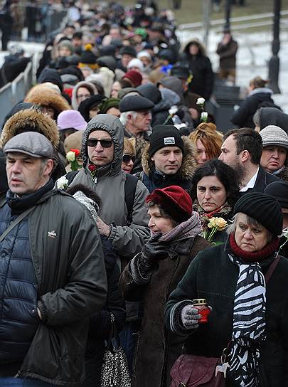 Церемония прощания с сопредседателем политической партии "РПР-ПАРНАС" Борисом Немцовым прошла в Музее и общественном центре имени А.Д.Сахарова на Земляном валу 