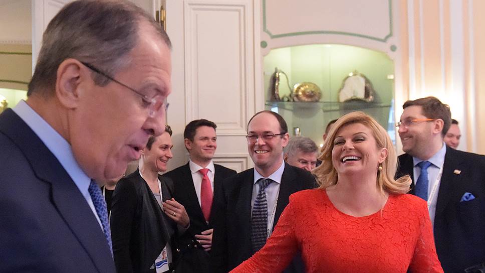 На Мюнхенской конференции одним из самых приятных собеседников Сергея Лаврова была президент Хорватии Колинда Грабар-Китарович 