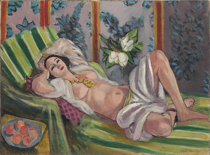 Анри Матисс. «Лежащая одалиска с магнолиями», 1923 год