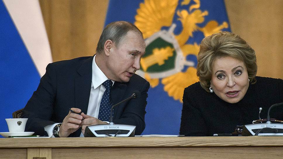 Валентина Матвиенко близко к сердцу принимала комментарий Владимира Путина, пока выступал Юрий Чайка