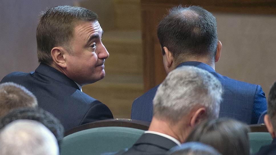 Губернатор Тульской области Александр Дюмин не только сидел в первом ряду, но и выступал первым