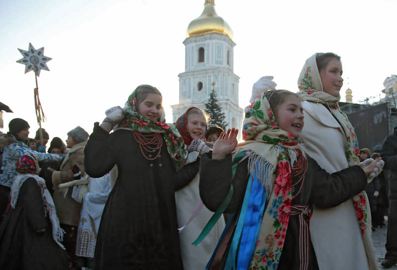 Рождество на Софиевской площади в Киеве 