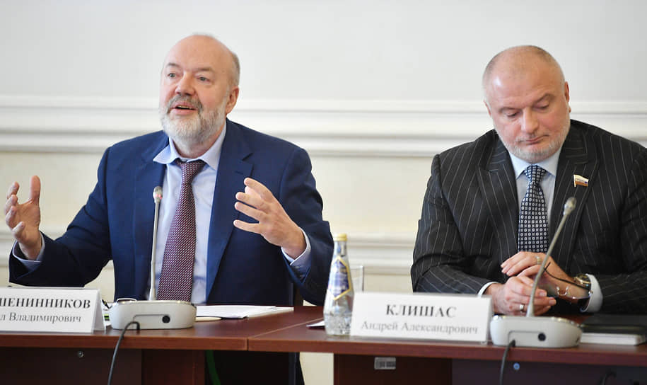 Депутат Госдумы Павел Крашенинников (слева) и сенатор Андрей Клишас 