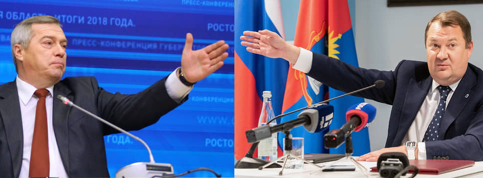 Об уходе с губернаторских постов Василий Голубев (слева) и Максим Егоров заявили одновременно, но двинутся ли они в одном направлении — пока неясно 