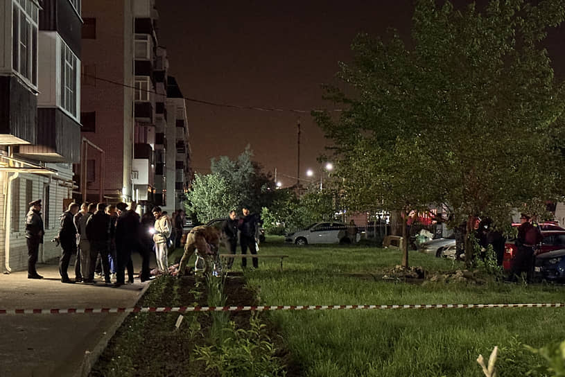 Кадр с места взрыва 