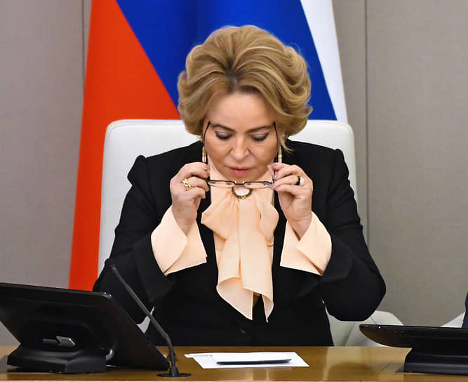 Спикер Совета федерации Валентина Матвиенко 