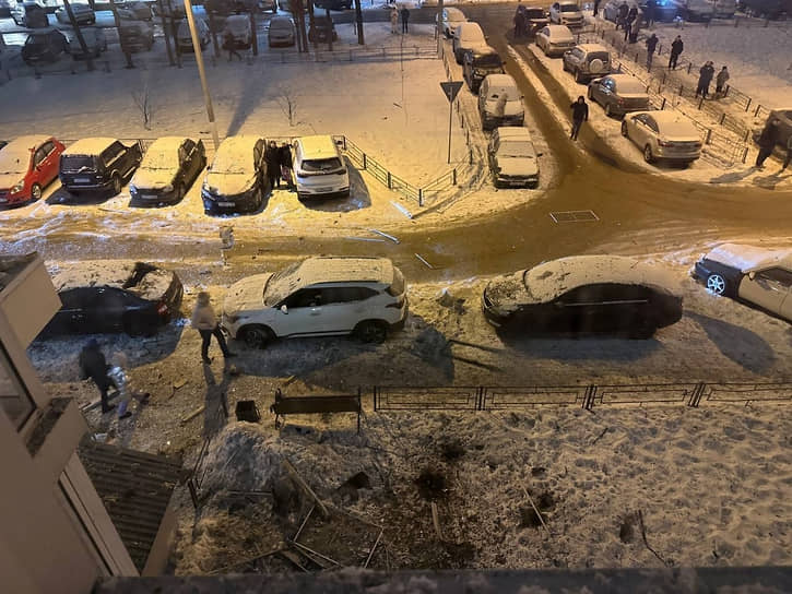 Последствия атаки БПЛА в Воронеже