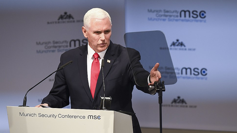 Вице-президент США Майк Пенс на Мюнхенской конференции по безопасности