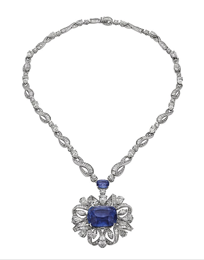 Bvlgari, колье из белого золота с сапфирами, «Итальянские сады», 2015 