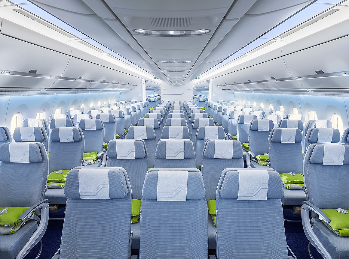 Эконом-класс в самолете Airbus A350 XWB