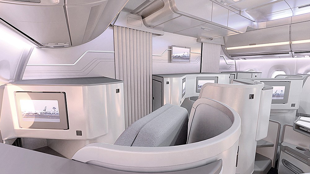 Бизнес-класс в самолете Airbus A350 XWB