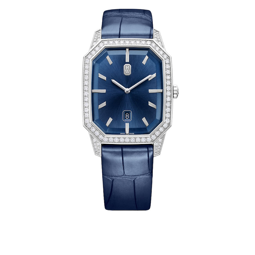 Harry Winston, часы Emerald, 33 мм, белое золото, бриллианты, кварцевый механизм