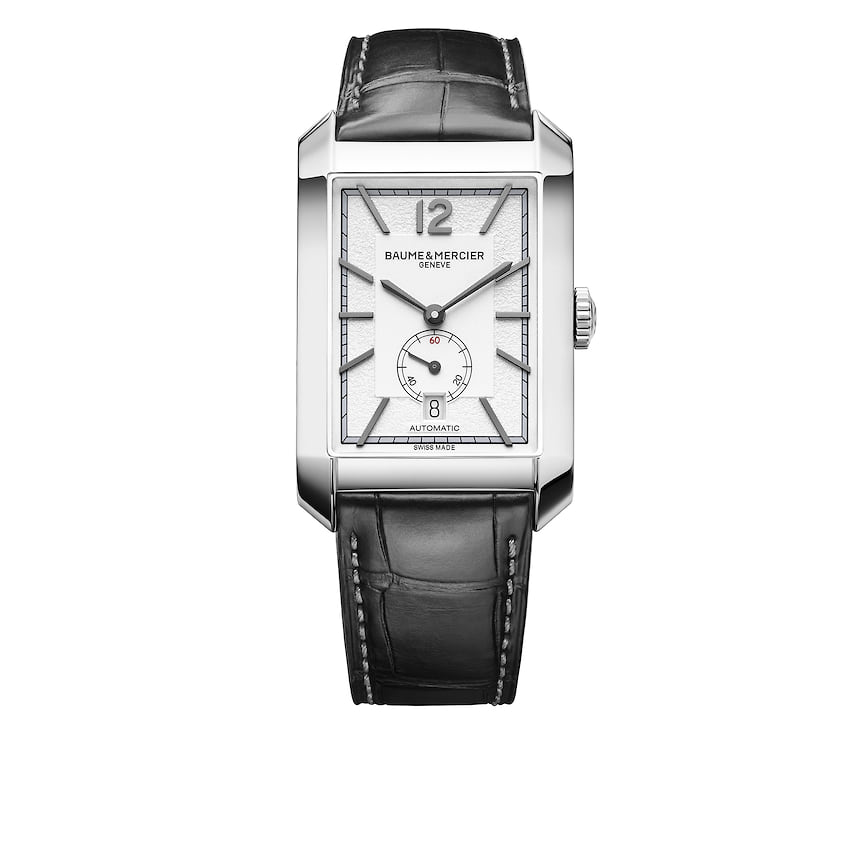 Baume & Mercier, часы Hampton, 48 х 31 мм, сталь, механизм с автоматическим подзаводом, запас хода 42 часа