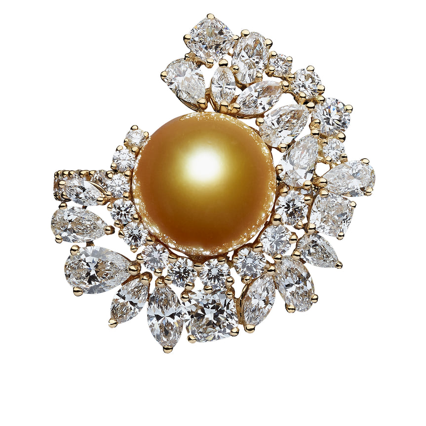 Dior Joaillerie, кольцо Tie & Dior, розовое золото, жемчуг, бриллианты