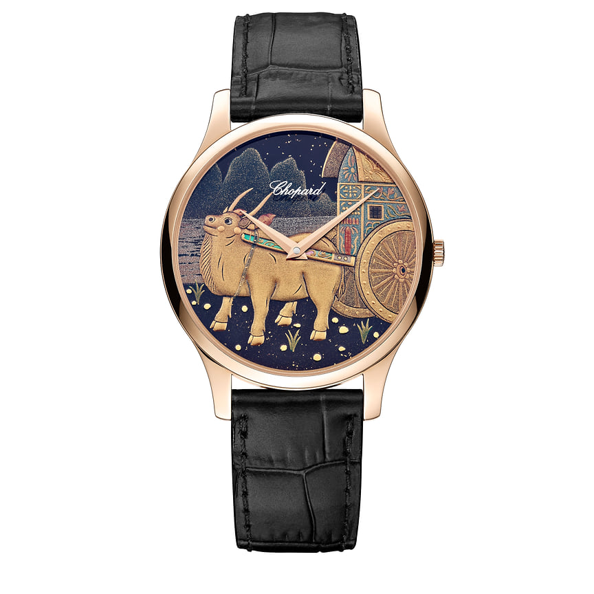Chopard, часы LUC XP Urushi Spirit of Shi Chen, 39,5 мм, розовое золото, мануфактурный механизм с автоматическим подзаводом, ограниченная серия 88 штук 