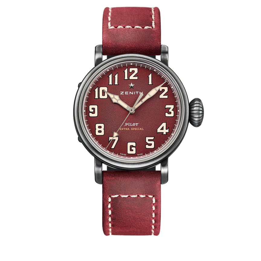 Zenith, часы Pilot Extra Special, 40 мм, сталь, механизм с автоматическим подзаводом 