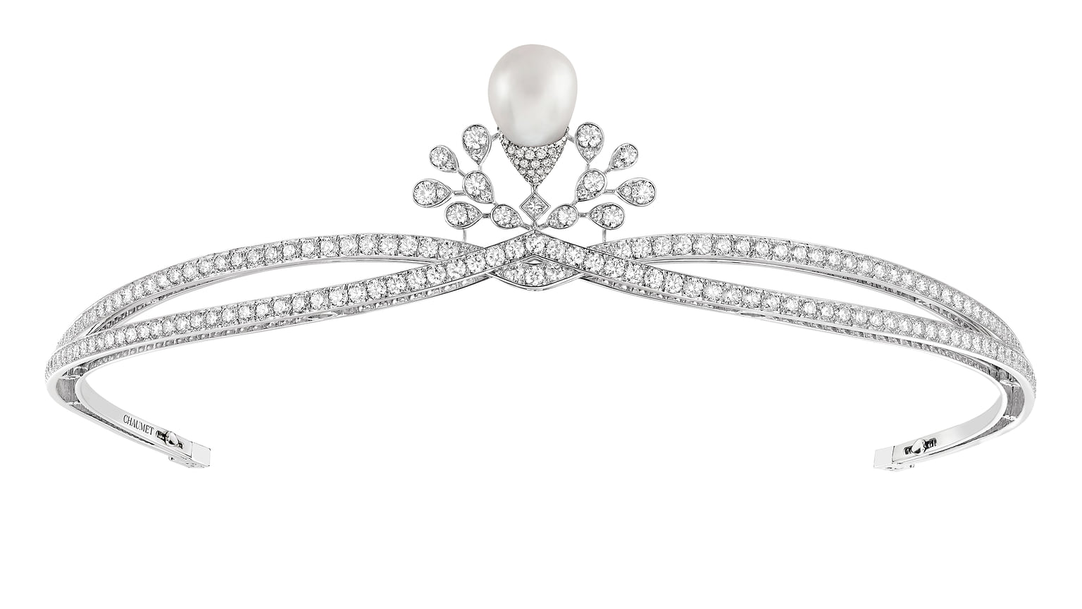 Chaumet, тиара, белое золото, бриллианты