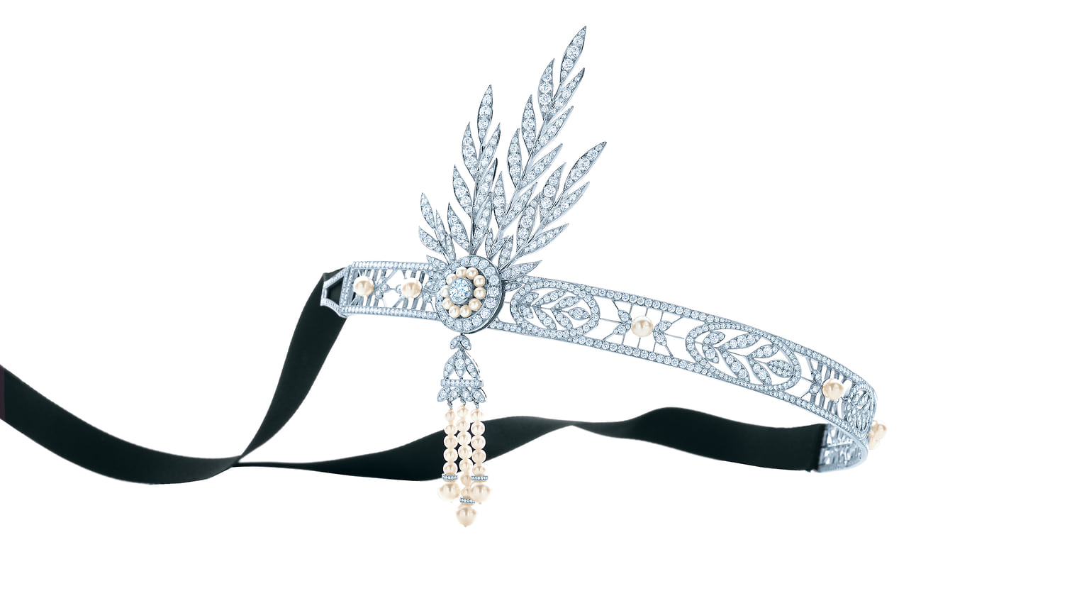 Tiffany & Co., тиара, белое золото, бриллианты