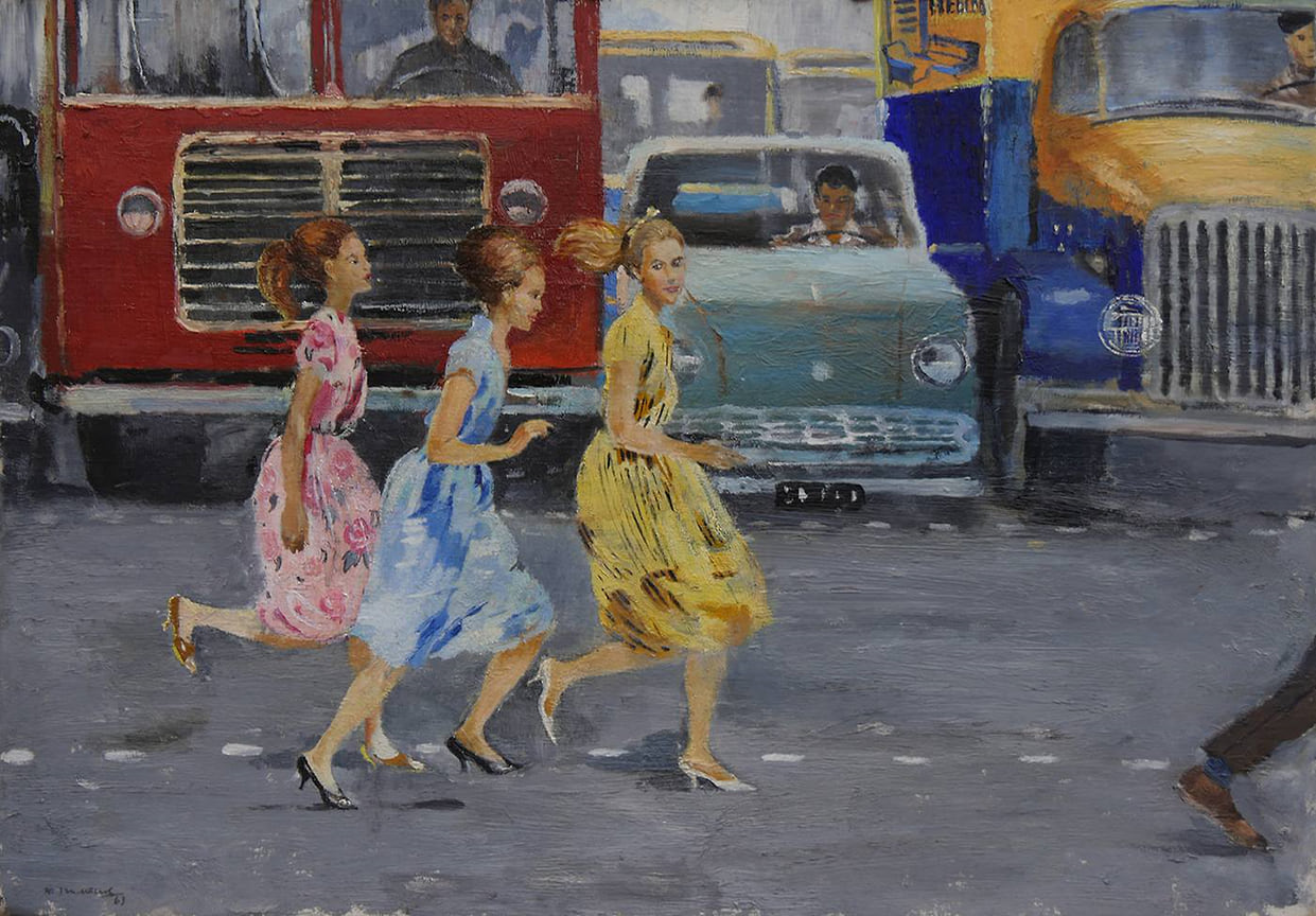 Юрий Пименов "Бегом через улицу", 1963 год 