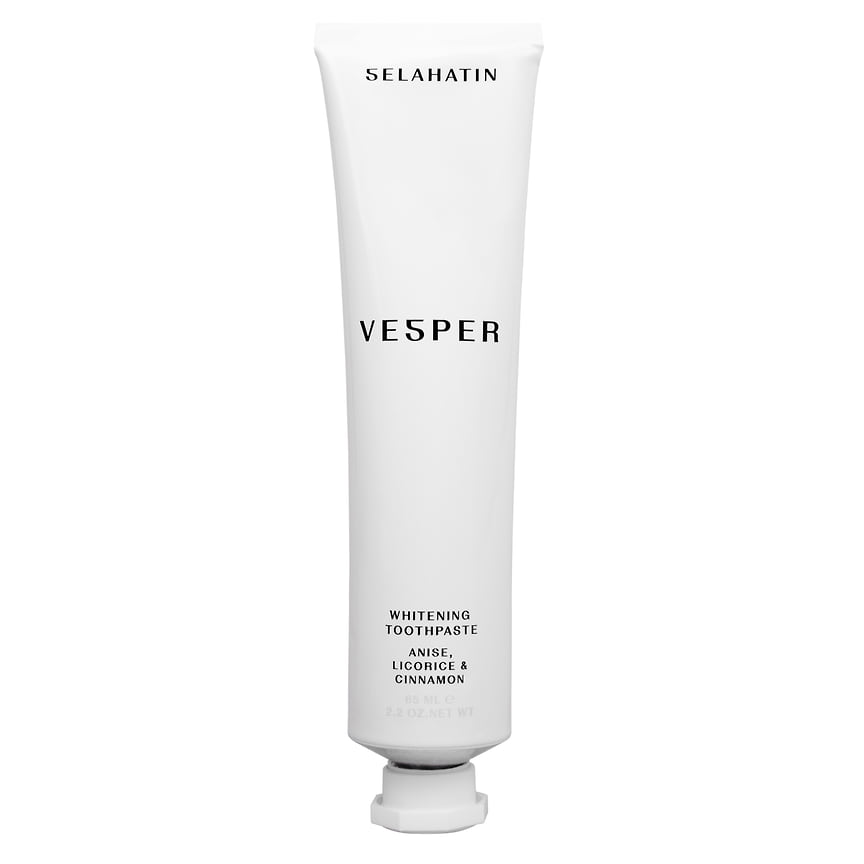 Vesper, отбеливающая паста Selahatin с ароматом аниса, лакрицы и мяты; в формуле содержится фторид, отбеливающие агенты и антиоксиданты. Обладает антибактериальными свойствами. 