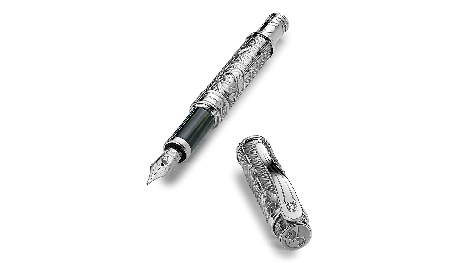 Montegrappa, перьевая ручка Hemingway the Adventurer, серебро