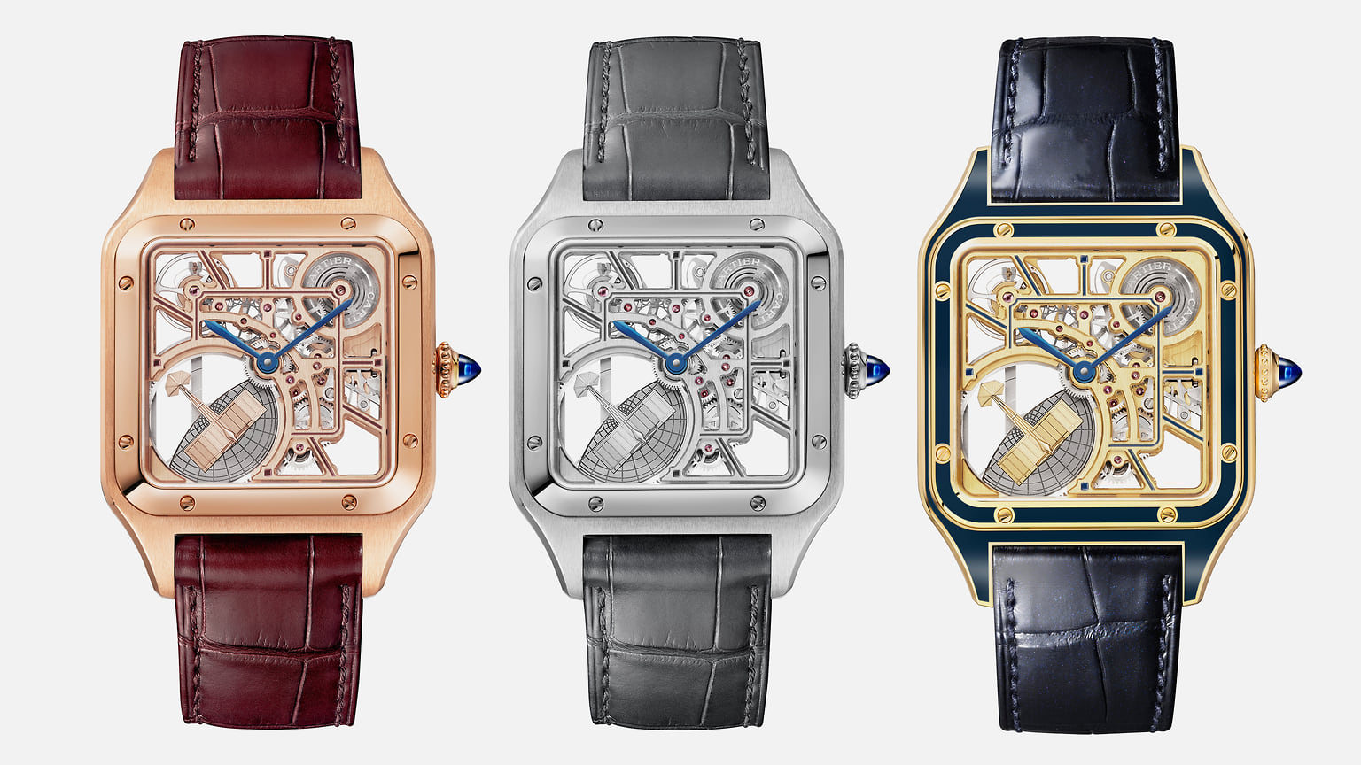 Часы Cartier Santos-Dumont Skeleton Micro-Rotor