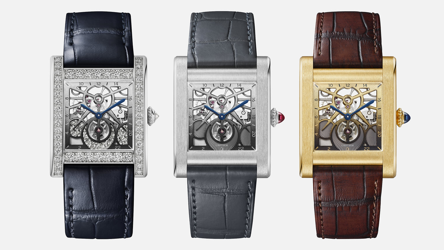 Часы Cartier Prive Tank Normale Skeleton