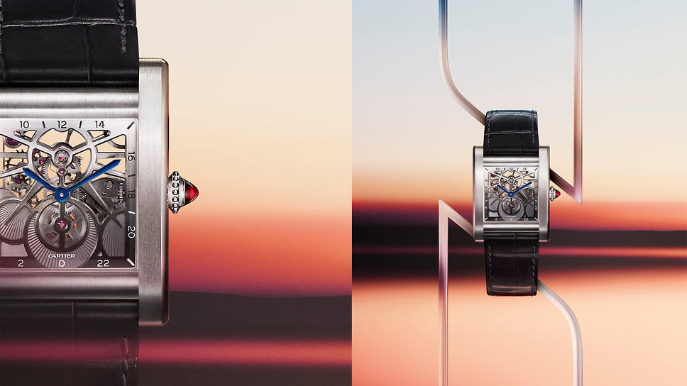 Часы Cartier Prive Tank Normale Skeleton