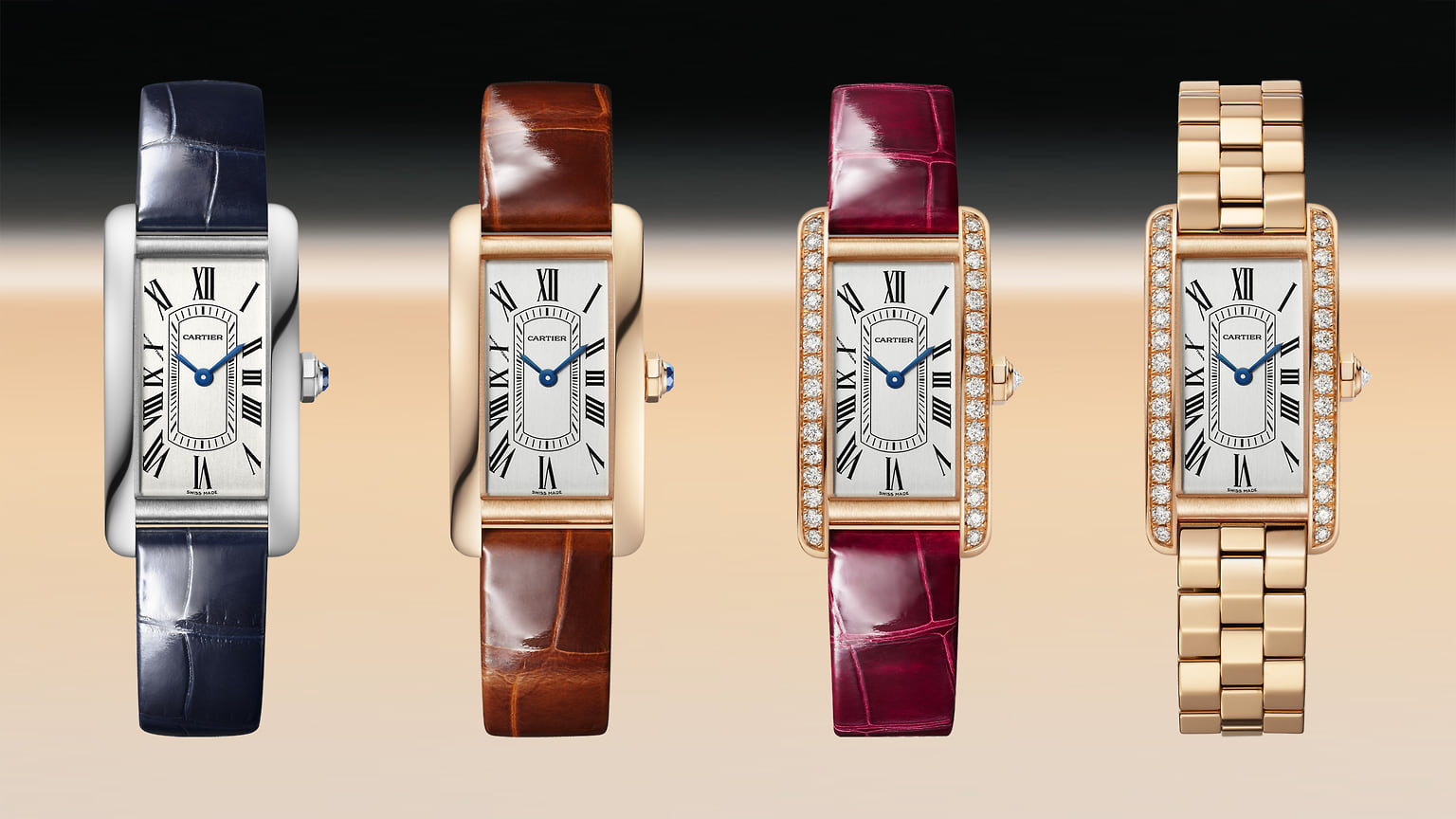 Часы Cartier Tank Americaine маленького размера